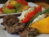 Grilled Lamb Medallions With Stuffed Bell Peppers