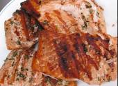 Juicy And Moist Grilled Salmon Steaks With Herb Butter