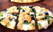 White Pizza With Grilled Shrimp