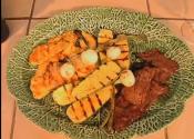 Chicken Breast Fillets And Grilled Steak With Vegetables