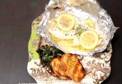 Grilled Sole Fillets En Papillote