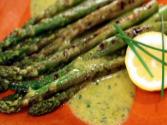 Grilled Spring Asparagus With Lemon Chive Vinaigrette
