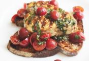 Grilled Swordfish With Fresh Tomato & Basil Bruschetta