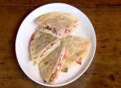 Wheat & Gluten Free: Ham, Egg & Tomato Quesadillas