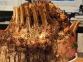 Herb Rubbed Pork Crown With Wild Mushroom And Sausage Stuffing