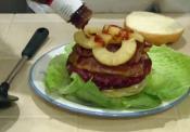 Chicken And Apple Stuffed Smoked Colossal Burgers  