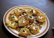 Homemade Cabbage Fritters With Yogurt Dip 