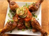Honey And Hoisin Glazed Drumsticks With Asian Zesty Salad