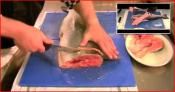 How To Cut A Salmon Steak Cutlet From A Fresh Salmon