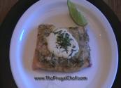 Tilapia Baked In Tomatillo Salsa And Savor Cream Sauce