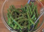 Ginger Garlic Flavored String Beans With Sesame Seeds