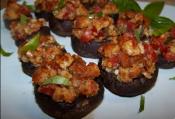 Walnut Stuffed Mushrooms