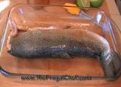 Baked Trout Stuffed With Scallions And Garlic
