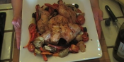 Roasted Butterflied Herbed Chicken And Veggies 