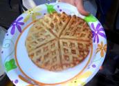 Outdoor Cast Iron Humboldt Smokey Cheddar Waffles