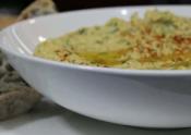 Hummus With Spinach And Cilantro
