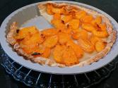 Apricot Tart With Marshmallow And Cherry Toppings