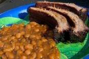 Barbecued Ribs With Peach Ginger Sauce