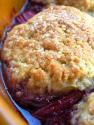 
Cherry-rhubarb Cobbler