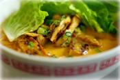 Parboiled Noodles With Simmered Chicken Breast