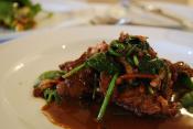 Chicken Livers With Bacon Crisps