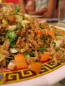Chinese Sizzled Meatballs With Vegetables And Rice