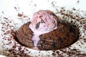 Rolled Chocolate Ice Cream Cake