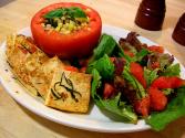 Stuffed Tomatoes With Corn Dodger Hat