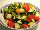 Accordion Tomato And Cucumber Salad
