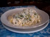 Fettuccine With Cream  Prosciutto  And Peas