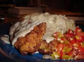 Fried Chicken With Cream Gravy