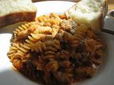 Fusilli With Sausages And Mushrooms
