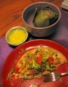 Garbanzo Sauce Over Brown Rice