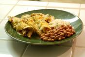 Green Chile Chicken Enchiladas