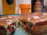 Grilled Double Cheese And Tomato Sandwiches