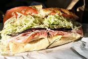 Hot Seafood Hero Sandwich