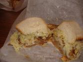 
Hot Sausage And Apple Sandwich