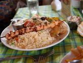 Lamb Kebabs In Plum Sauce
