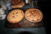 Black Raspberry And Strawberry Layered Pie