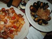 Linguine And Shrimp In Cheese Sauce