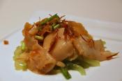 Marinated Scallops With Cured Ham And Oranges