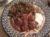 Meatballs N Potato Mushroom Sauce
