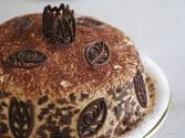 Mocha Cake With Cocoa And Nuts