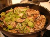 Braised Capon With Mushrooms Potatoes And Leeks 