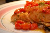 Pan Roasted Salmon With Tomato Vinaigrette
