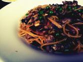 Spinach Pasta In Carbonara Sauce