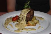 Turkey Pepper Steaks With Roquefort Sauce