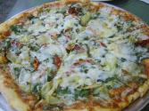 Pizza With Artichokes And Sun Dried Tomatoes