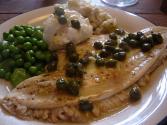 Poached Fish Steak With Anchovy Sauce