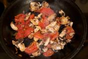 Polenta With Mushroom Tomato Sauce